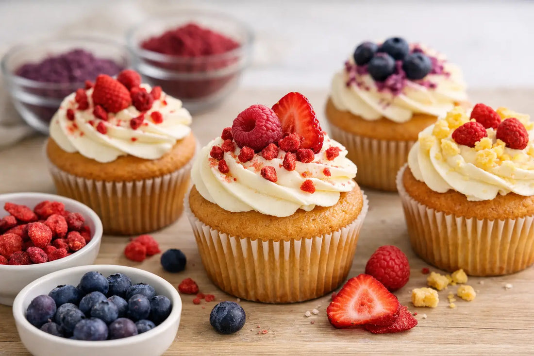 Comment décorer des cupcakes aux fruits lyophilisés