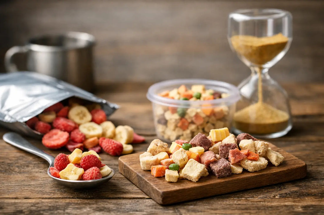 Combien de temps dure un snack lyophilisé ?