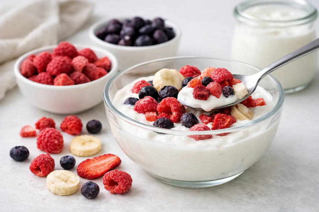 Fruits lyophilisés pour yogourt: bien les choisir