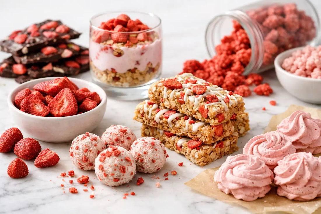 10 recettes aux fraises lyophilisées qui croustillent