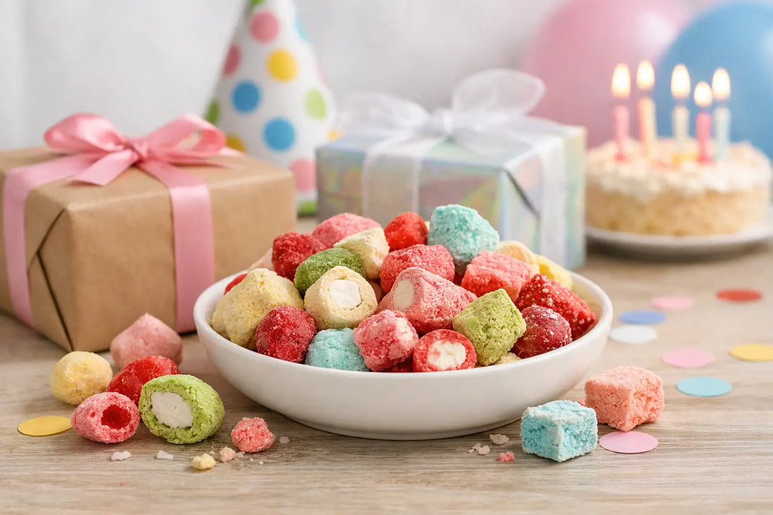 Bonbons lyophilisés cadeaux anniversaire