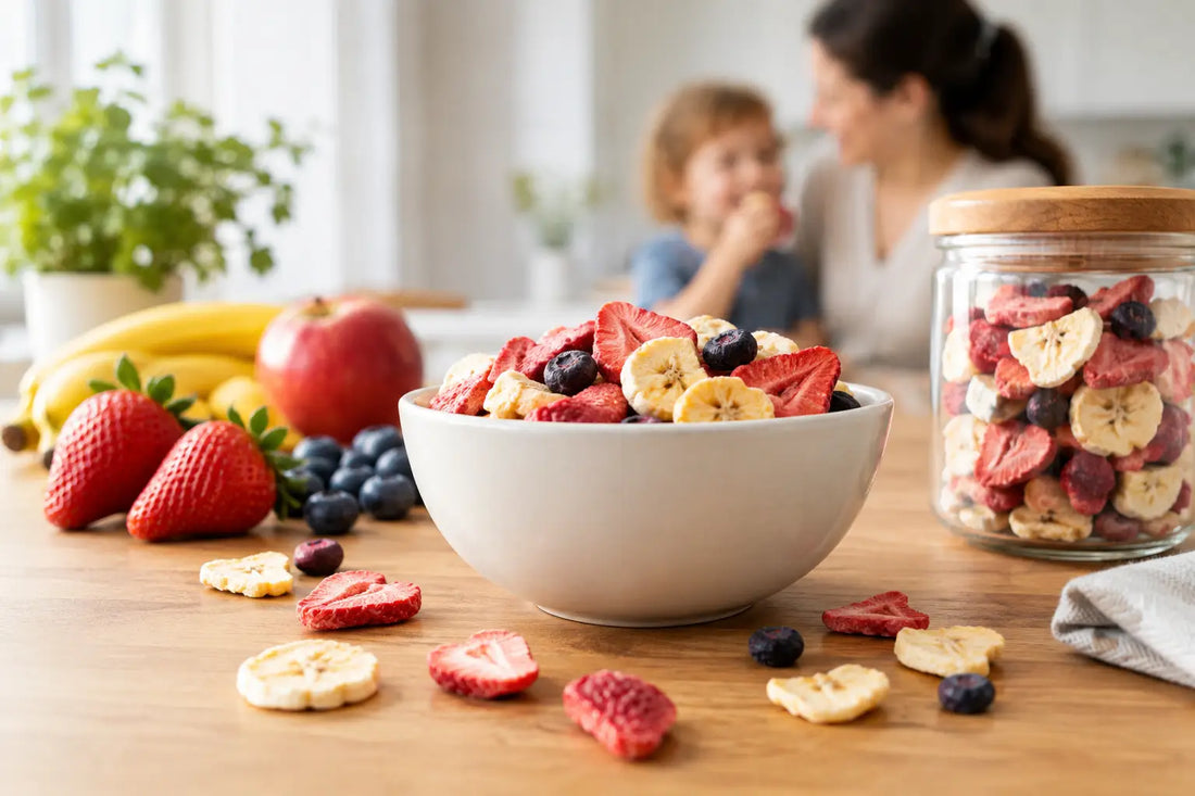 Guide des fruits lyophilisés pour parents pressés