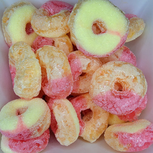 Anneaux de Peches Lyophilisés Freeze dried treats peach ring